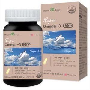 팜그린 슈퍼오메가3 1200 1309mg x 180캡슐, 1박스, 180정