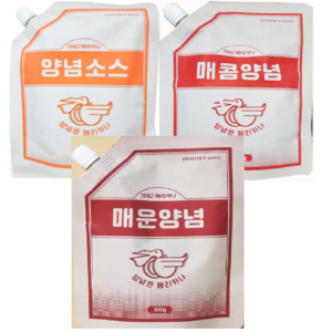 페리카나 양념치킨소스 3종 (오리지널 매콤한맛 매운맛), 1세트, 900g