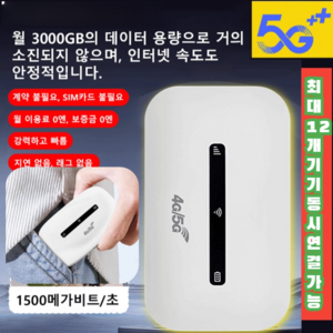 휴대용 WIFI 와이파이를 항상 가지고 다님 휴대용 무선 모바일 차량용 Wi-Fi 라우터, M6