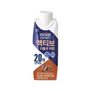 하이뮨 프로틴 밸런스 액티브 더블샷 커피 드링크믹스 RTD, 250ml, 18개