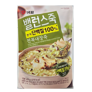 샘표 밸런스죽 전복내장죽, 420g, 3개