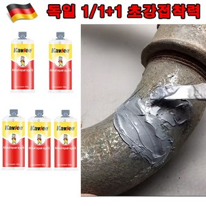 (빠른배송) 독일 1/1+1 금속 강력 접착제 세트 스틸 철 최 플라스틱 100g 선물 랜덤 증정, 5개