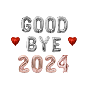 베르트폴 GOODBYE 2024 풍선세트, 실버 로즈골드, 1세트