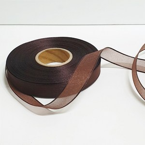 캔들바다 리본 - 시스루 15mm 초코브라운 ( 용량선택 ), [ 5yd (=450cm) ]
