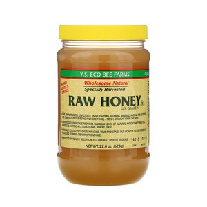 Ys Bee Farms 생 꿀 Raw Honey 22oz, 623g, 1개