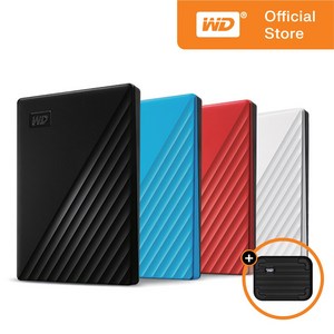 WD My Passpot 휴대용 외장하드 + 파우치, 5TB, 화이트