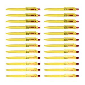 라인플러스 아브락사스 볼펜 1.0mm, 적색, 24개