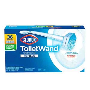 크로락스 일회용 화장실 변기 청소 시스템 리필36개 포함 Cloox Toilet Wand Disposable Toilet Cleaning Wand with 36 Refills, 1개