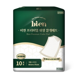 비엔 프리미엄 위생 깔개매트 10개입, 1개