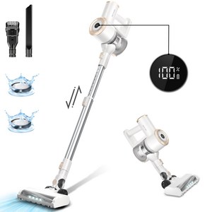 PrettyCare 25KPa의 강력한 흡입력을 가진 스틱형 진공청소기 애완동물 털을 위한 경량 무선