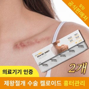 힐텀 시카 겔 시트 흉터 관리 실리콘 겔 밴드, 2개, 1개입