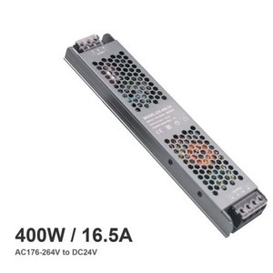 12V 24V LED 전원 공급 장치 AC-DC 변압기 60W 100W 스트립 전구 드라이버용 초박형 변환기, 24V 400W_180-250v, 1개