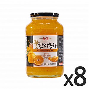 꽃샘 꿀한라봉차 1kg 과일청 에이드 카페용 퓨레 수제청 액상차, 8개