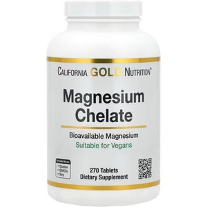 캘리포니아골드뉴트리션 킬레이트 마그네슘 270정 구연산 Magnesium, 1개