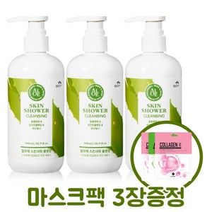 꽃을든남자 스킨샤워 클렌징 폼 알로에향, 3개, 500ml