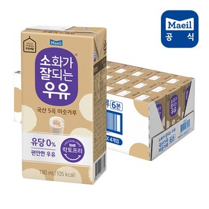 소화가잘되는우유 국산 5곡 미숫가루, 190ml, 24개