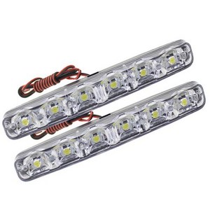 6LED DRL 주간 주행등 매우 밝은 유연한 방수 자동차 오토바이 조명 어셈블리 운전 안개등 12V, 2개