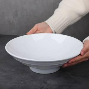 순백 멜라민 그릇 중국집 라면 우동기, 해물짬뽕 대 화이트 27.7cm, 1개