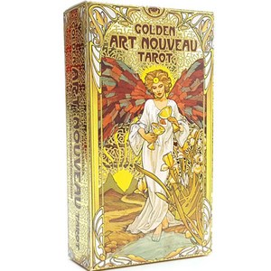 정품 예쁜 골든 아르누보 타로카드 초보용 Golden Art nouveau Tarot, 1개