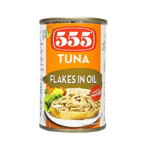 555 Tuna Flakes in oil 튜나 플레이크, 1개, 155g