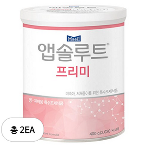 매일유업 앱솔루트 프리미 분유, 400g, 2개