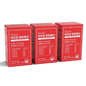 닥터슈머 비오틴 판토텐산 800mg 60정 맥주효모 L시스틴 엘라스틴, 3박스