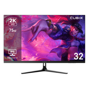 큐빅스 IPS 패널 81.28cm 32인치 컴퓨터 모니터 QHD 내장스피커 게이밍 사무용 CX-320Q75 벽걸이 모니터암 사용가능, CX-320Q75(일반)