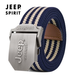 JEEP SPIRIT 남자 캐쥬얼 스트라이프 버클 벨트