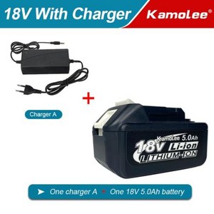 드론 여행용 미니 소형 입문용 Kamolee18V 6000mAh 리튬 이온 배터리 BL1860 핸드 드릴 전동 공구 MakitaKamolee 도구 지원, 1개, 9) EU - With Chage A 5.0Ah