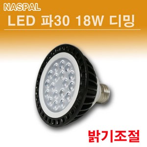 NASPIL LED PAR30 18W 집중형 디밍 ( 밝기조절 ), 주광색, 1개