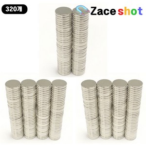 ND 지름 20mm x 두께 2mm 네오디움 원형자석 [제이스샷], D20*2T, 320개