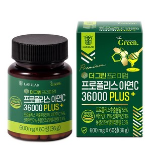 랩온랩 더 그린 프리미엄 프로폴리스 아연C 36000 플러스, 60정, 1개