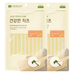 네츄럴랩 건강한치즈 강아지간식 스틱, 오리지널스틱, 100g, 2개