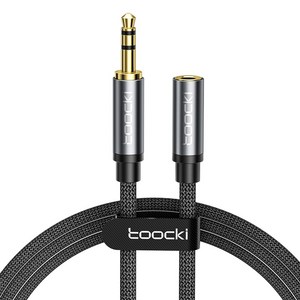 Toocki 툭키 3.5mm 3극 AUX 스테레오 케이블, 희색, 5m, AUX 연장케이블, 1개