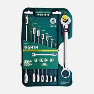 전기용접세상 SATA 더블라쳇 기어렌치세트 8pcs 08007A 239077, 1개