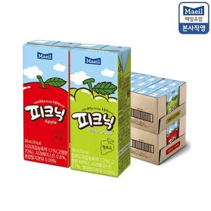 매일유업 피크닉 사과 200ml 24팩 + 피크닉 청포도 200ml 24팩, 192개