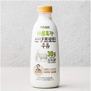 파스퇴르 바른목장 산양프로틴 우유, 750ml, 3개