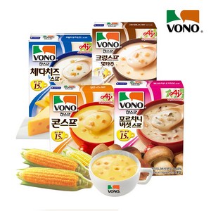 보노 VONO 스프 4종 콘치즈+포르치니+체다+크림스프 (총60봉), 보노스프4종 콘치즈+포르치니+체다+크림스프(총60봉), 54g, 1개