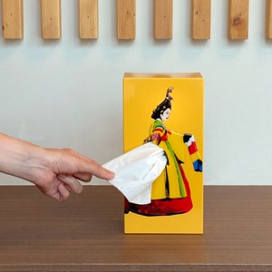 [정품] 티슈업걸 각티슈 케이스 휴지 티슈 커버 화장지케이스, 한복버전+사은품(70매 각티슈2개), 1개