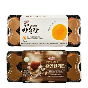 [행복담기] 동의반숙란10구+훈제란10구 / 동의반숙란10구+구운란10구, 반숙란10구+훈제란10구, 1개