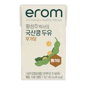 이롬 황성주 박사의 국산콩 두유 무가당, 140ml, 48개