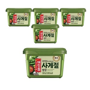 해찬들 사계절 쌈장, 500g, 5개