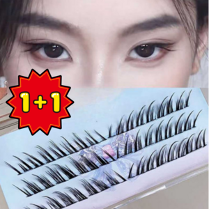 [1+1] 눈꼬리연장 가닥 아이돌래쉬 여우눈 메이크업 인조속눈썹, 2개, 단일