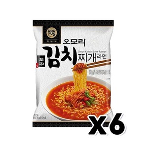 오모리 김치찌개라면 봉지면 160g x 6개