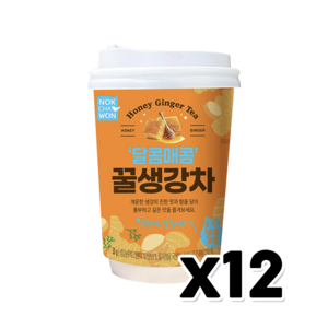 녹차원 달콤매콤 꿀생강차 원컵 30g x 12개, 1개입