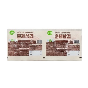 다향 참나무 훈제삼겹 슬라이스 500G (250Gx2팩) 1개 (신선식품), 선택1  - 보냉백, 2개, 250g