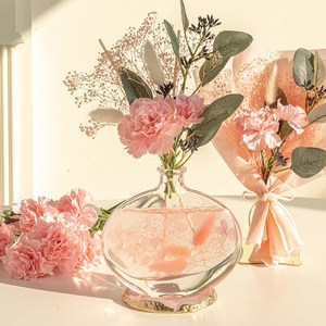 [꽃다발 선물포장] 모먼트 카네이션 디퓨저 160ml, 로즈 블랙커런트 (싱그러운 생장미향), 핑크