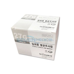 정림 일회용 멸균주사침 27Gx13mm 100개입 여드름니들, 1개