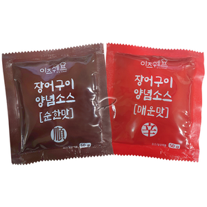 이츠쉐프 장어소스 일회용 50g 2종세트 순한맛5개+매운맛5개 총10개, 1개