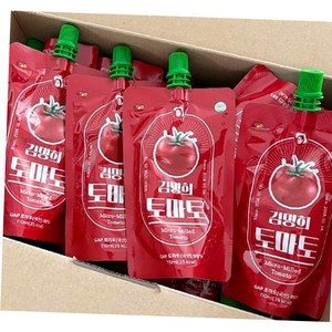 부여 김명희토마토 주스 즙 파우치형 100%과육 유해첨가물zeo, 60개, 110ml
